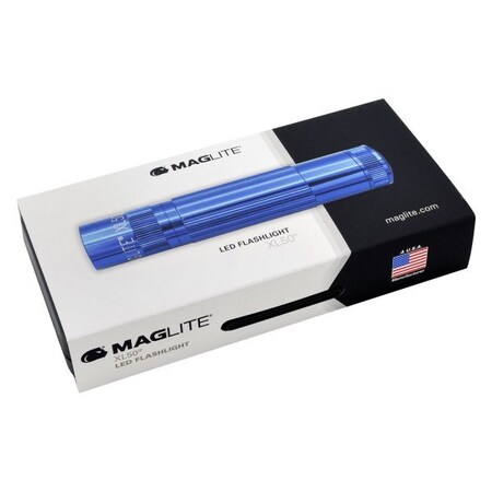 Maglite XL50 LED 3 AAACell Flashlight, Color Blue, Packaging Display Box XL50-S3117